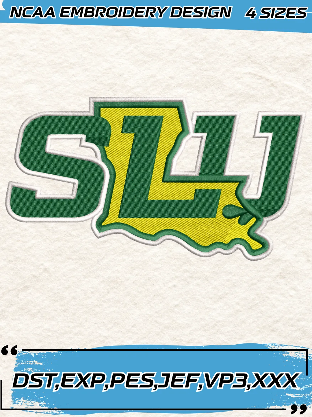 Southeastern Louisiana Lions Secondary Logos Embroidery Design,NCAA Logo Embroidery Design,Machine Embroidery Design File,4 Sizes, Digital Download