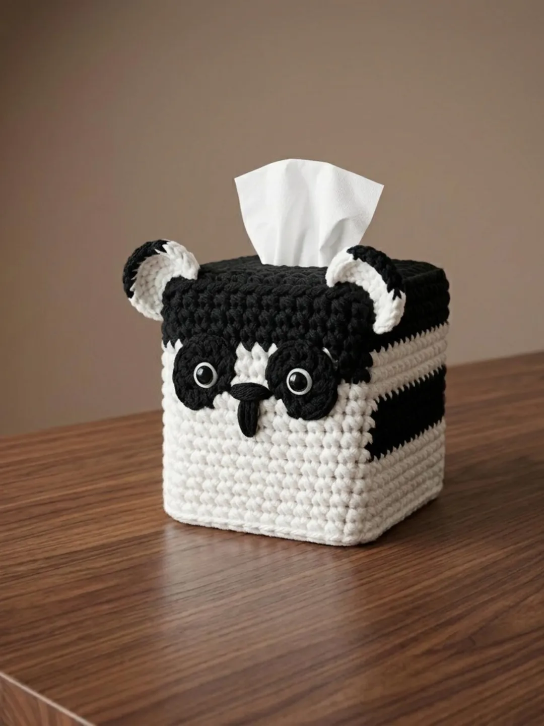 Crochet Panda Tissue Box Cover Pattern PDF | Amigurumi Tissue Holder Tutorial | Cute Animal Home Decor DIY | Instant Download