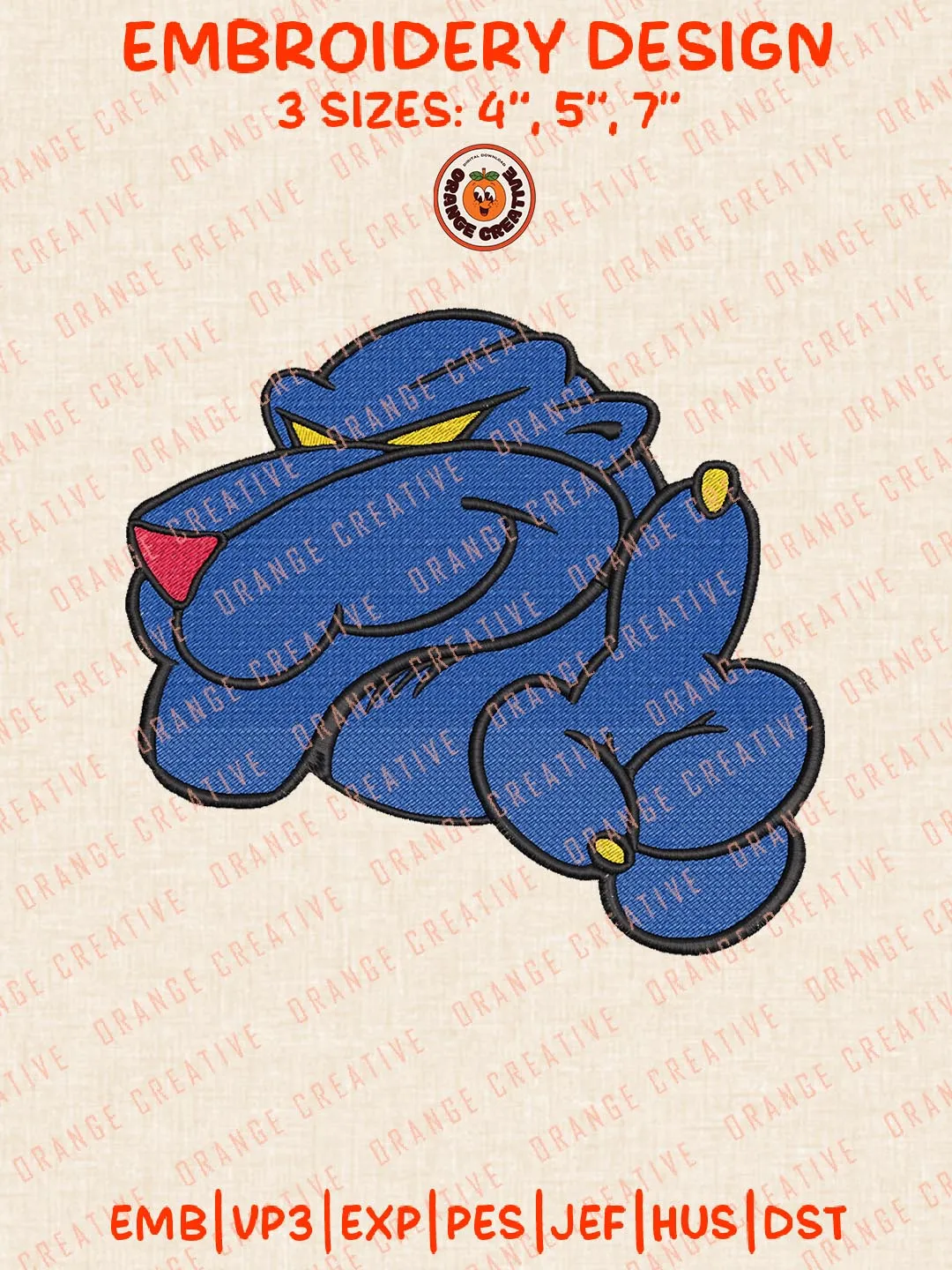 Georgia State Panthers NCAA Embroidery Design, NCAA Logo Embroidery Design, Machine Embroidery Design File, 4 Sizes, Digital Download