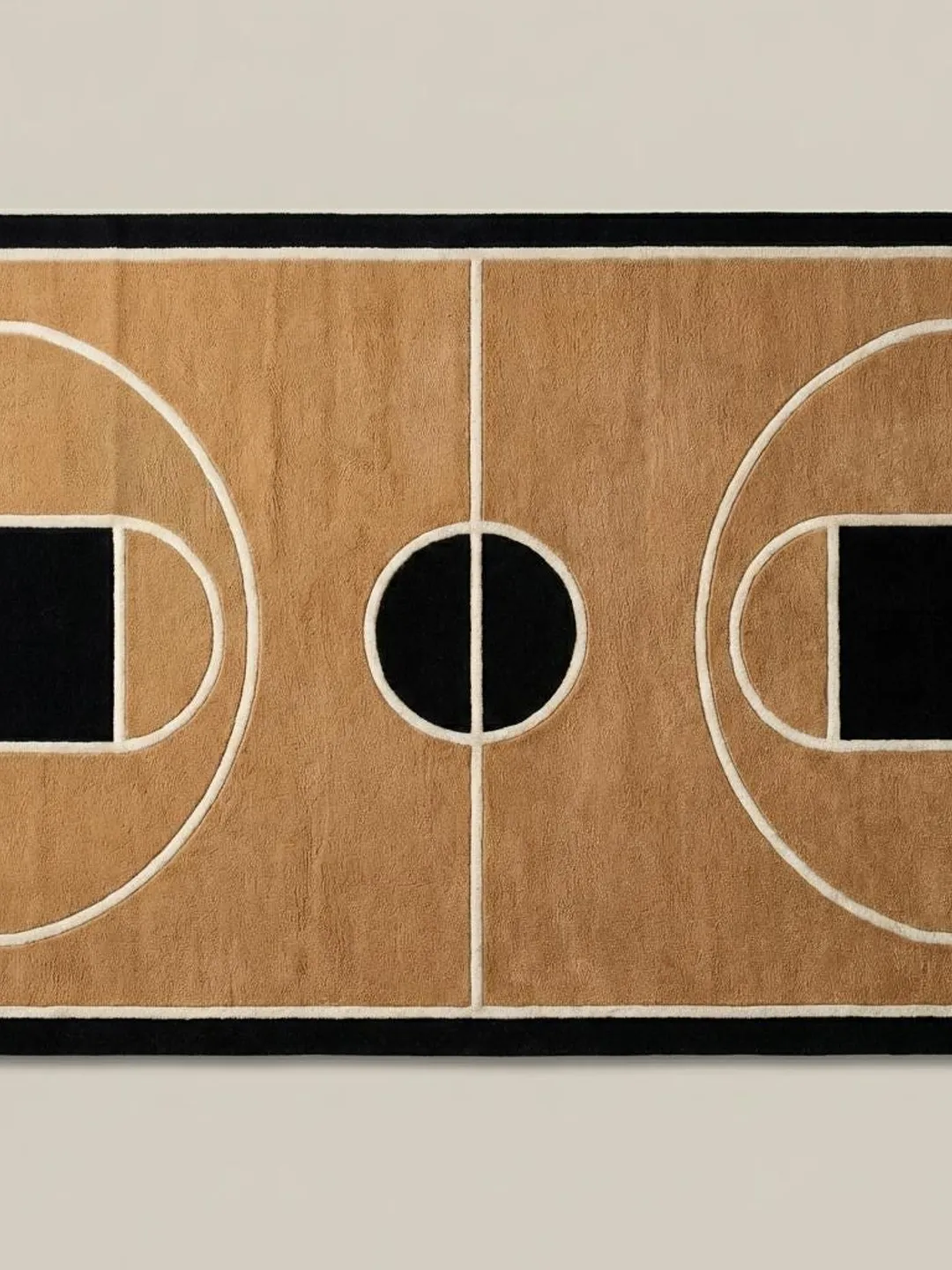 Basketball Court Area Rug Modern Geometric Kids Room Decor