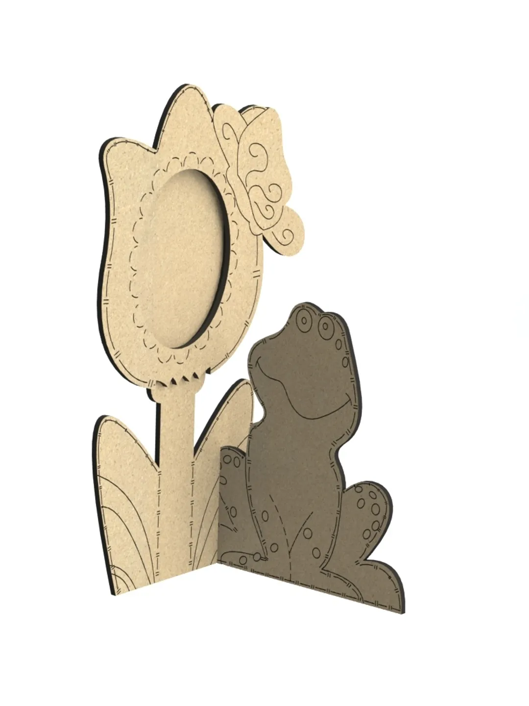 Digital Template Cnc Router Files Cnc Frame Files for Wood Laser Cut Pattern