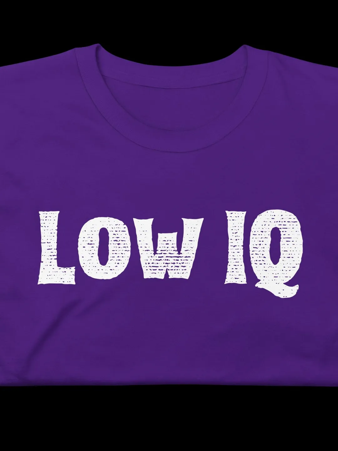 Funny Low IQ Meme T-Shirt, Sarcasm Pun Retro Design, Seventh Year Sarcastic Graphic Tee, Distressed Minimalist Typography Shirt