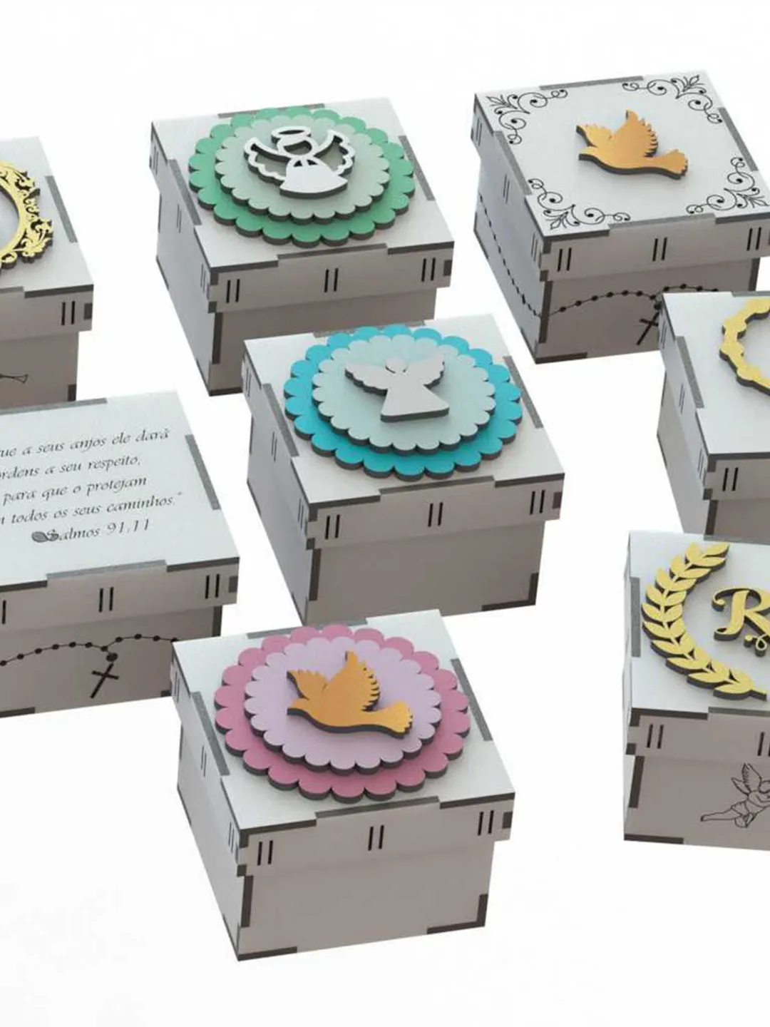 Digital Template Cnc Router Files Cnc Gift Box Files for Wood Laser Cut Pattern