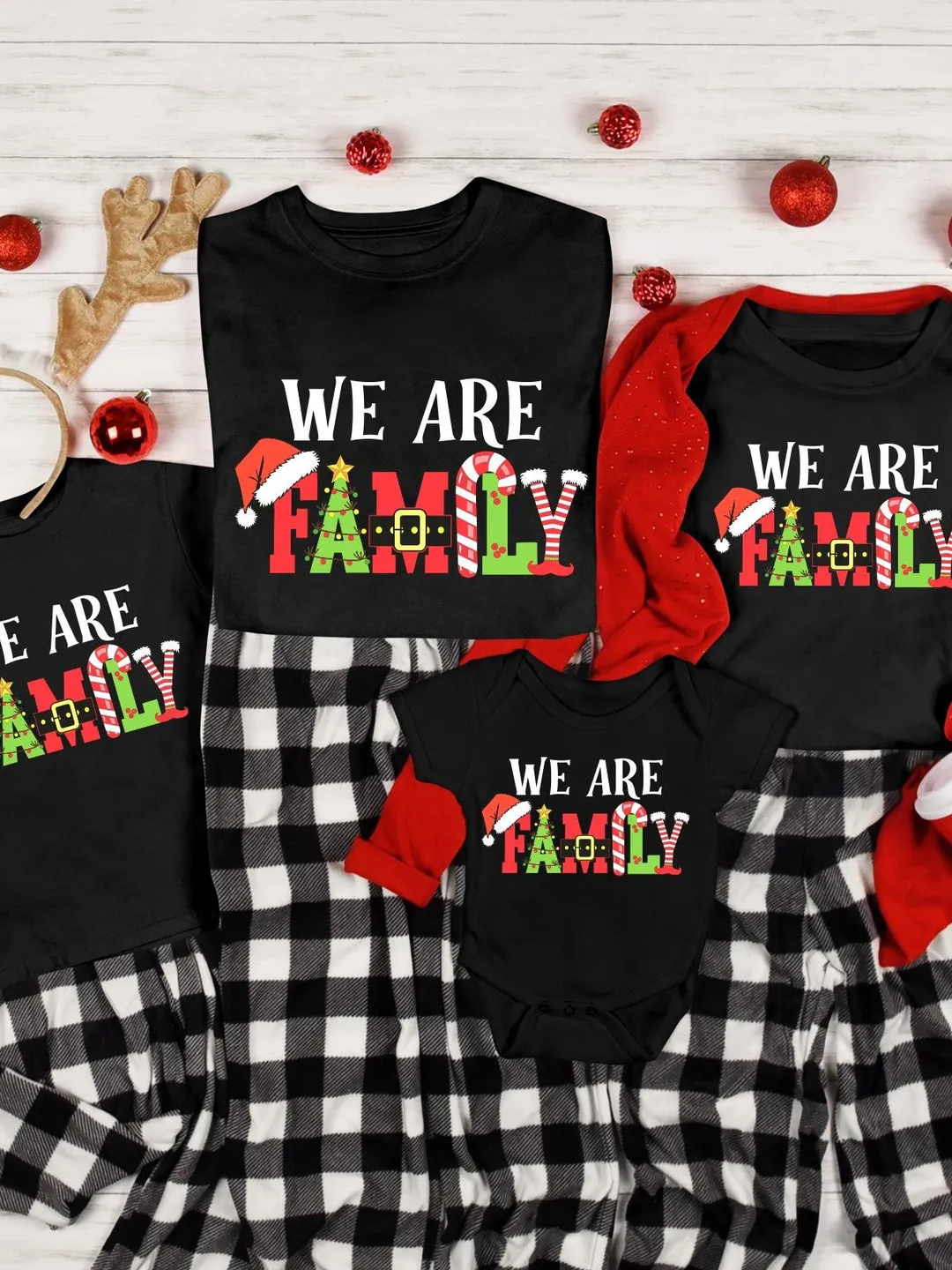 We Are Family shirt, Matching Christmas, Christmas Pajama, Family Shirt, Family Christmas, Christmas shirt, Family Christmas Tee