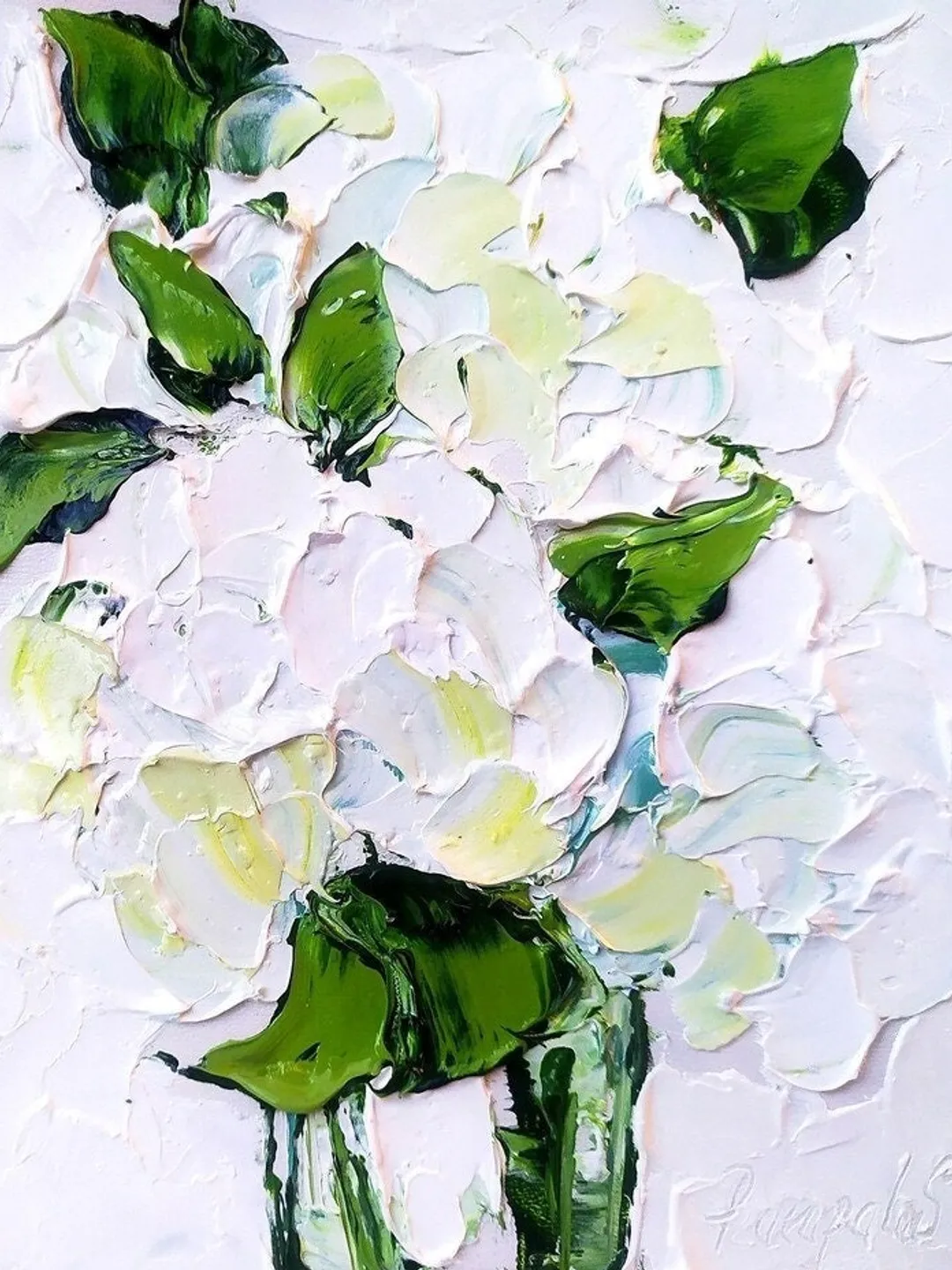 Hydrangea Painting Impasto Original Art 6 x 5 Flowers Oil Painting Original Paintings Floral Small Artwork Art by ArtProkopaloSv