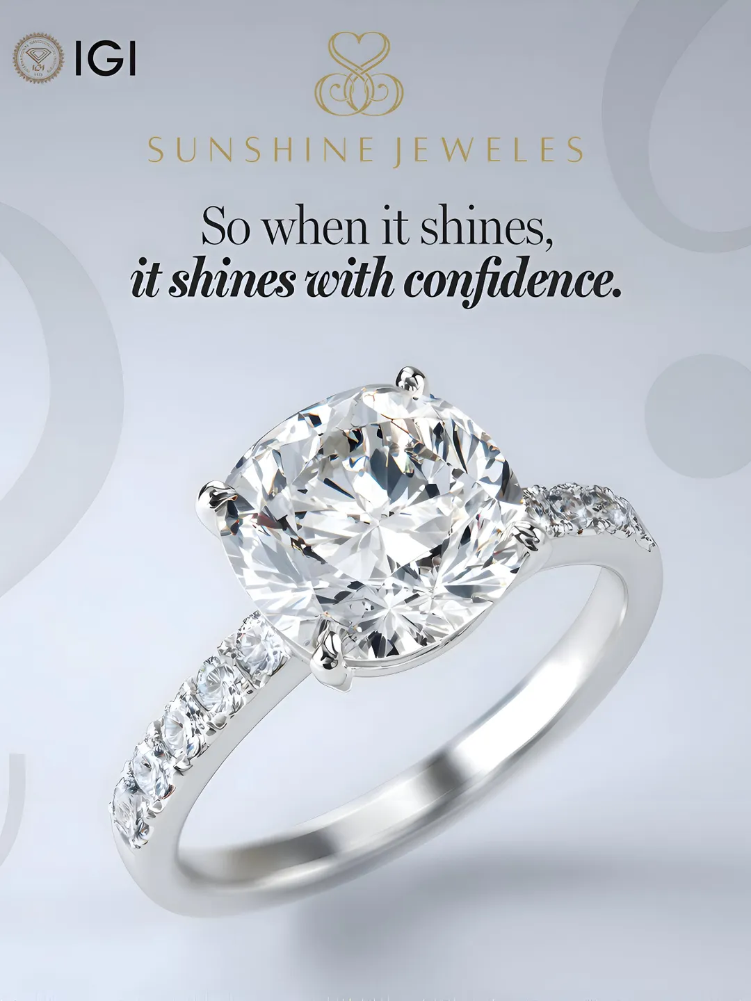 4.00 Ct Round Cut Lab Grown Diamond Engagement Ring, 14K Gold Solitaire ...