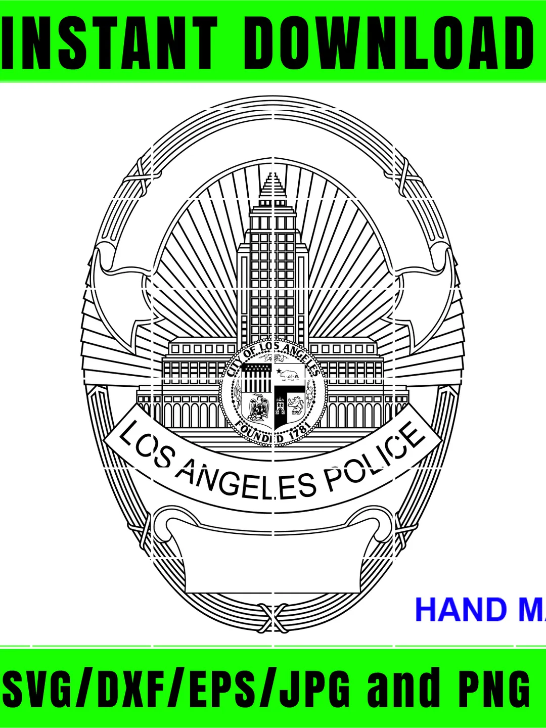 Immigration Inspector Vector Badge US Dept. of Justice Immigration
