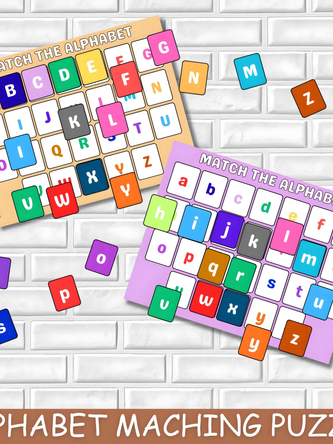Alphabet Matching Puzzle, Letter match, Alphabet match, Alphabet busy Game