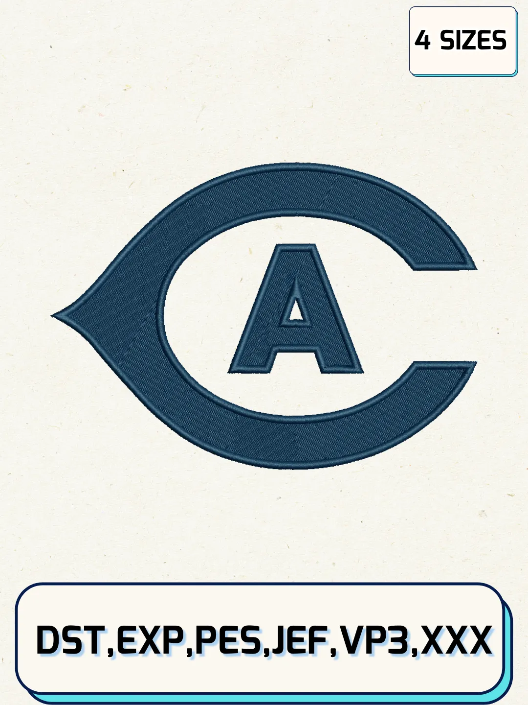 UC Davis Aggies Logos Embroidery Design Files, NCAA Logos Embroidery Designs, Machine Embroidery Files, 4 Sizes