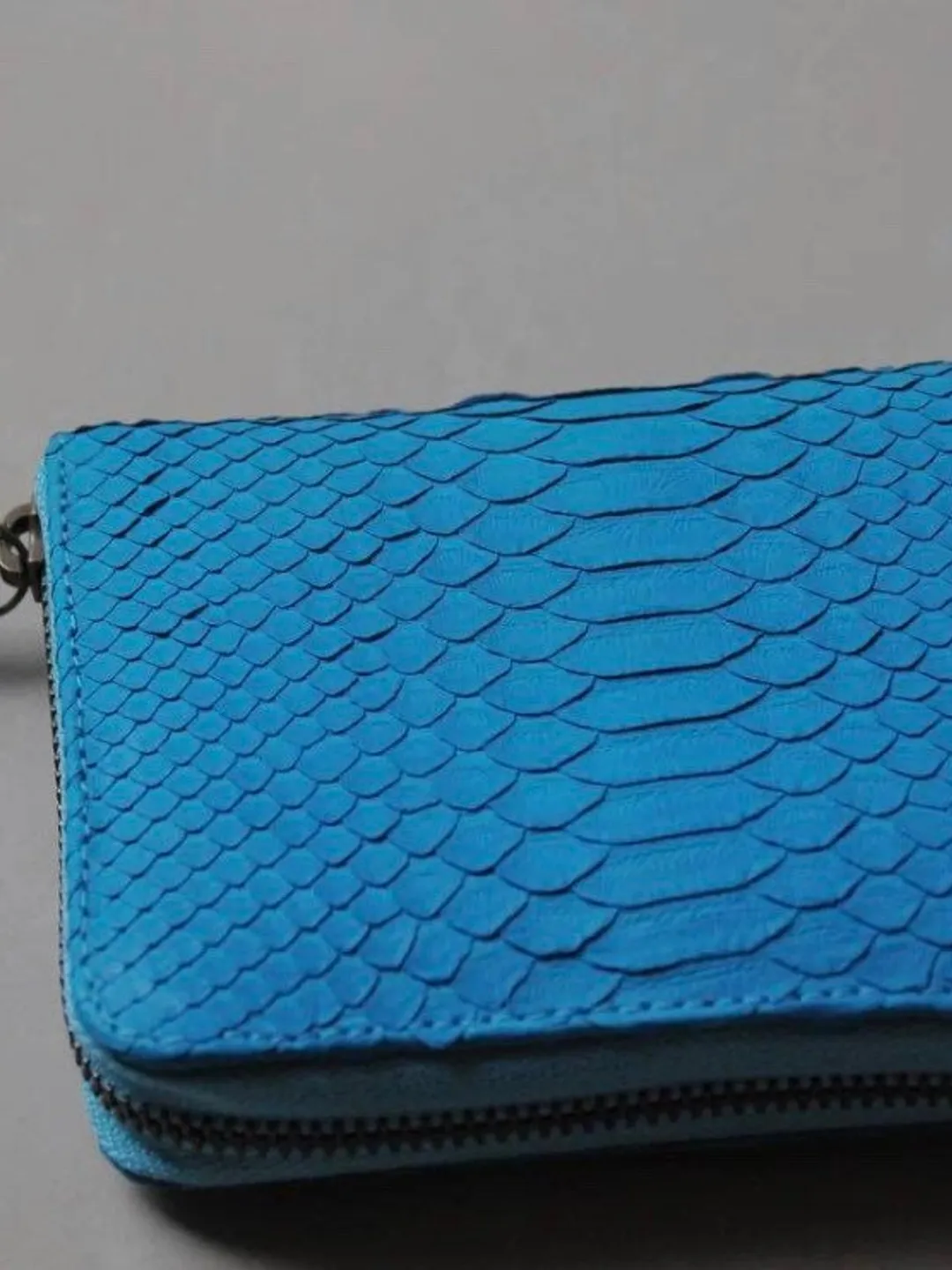 Genuine python skin turquise wallet | Small coin purse | Exotic leather wallet | Gift for her | Snakeskin designer wallet summer colour