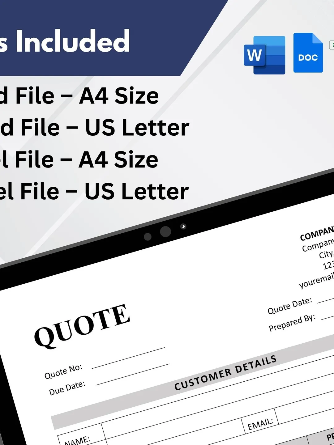 Example Craft Quote Form Printable Quote Template. Quote Form. Job Proposal. Price Estimate for ...