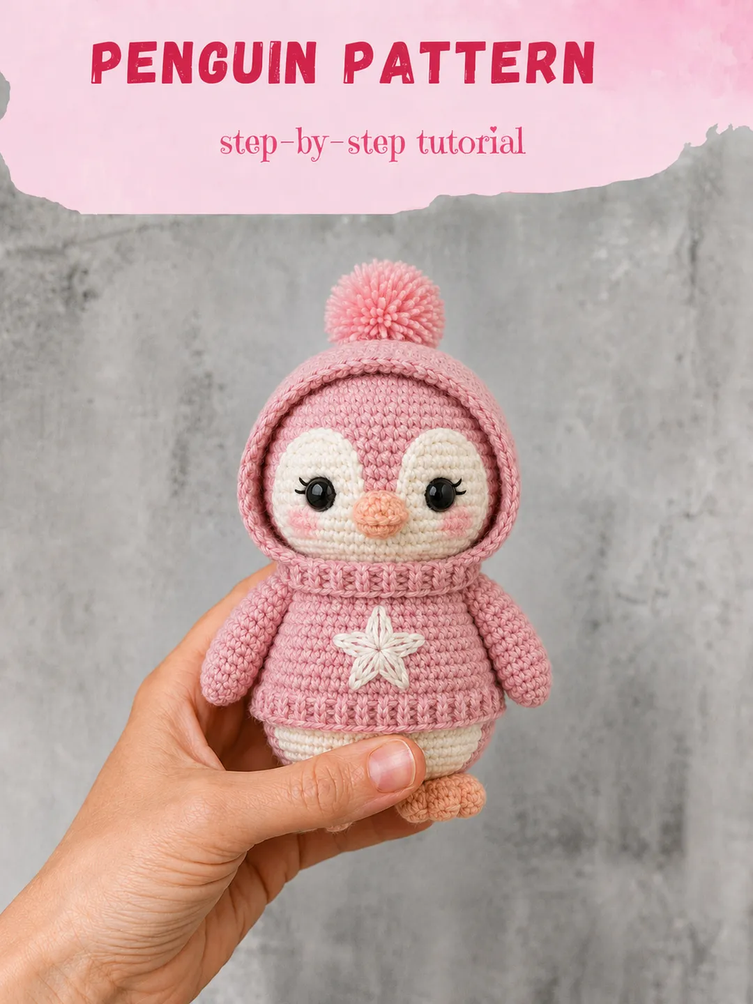PDF Tutorial | Willow Winter Penguin Crochet Pattern PDF | Cute Amigurumi Penguin Pattern | Hooded Penguin Plush | Beginner Friendly DIY Gift