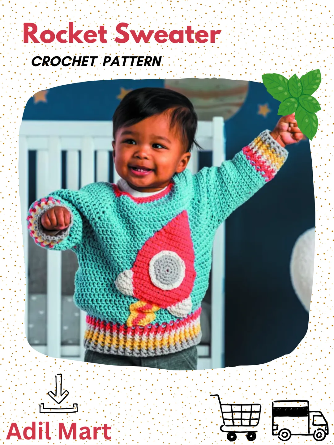 Crochet Pattern: Rocket Sweater For Baby Pattern