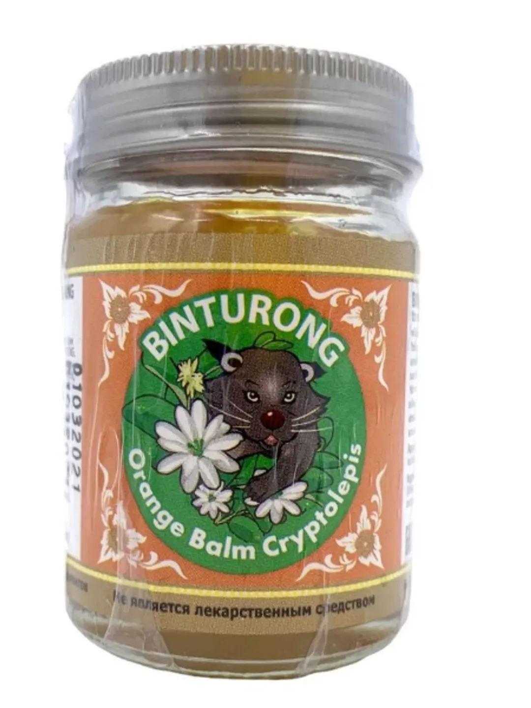 Original Thai orange balm with Cryptolepis to relieve tension in muscles and joints 50 ml, Thai ointment Binturong