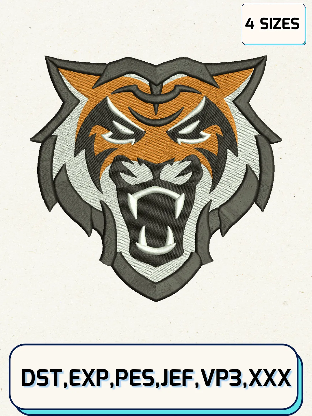 Idaho State Bengals Logos Embroidery Design Files, NCAA Logos Embroidery Designs, Machine Embroidery Files, 4 Sizes