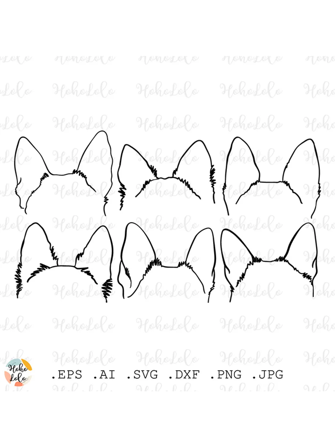 German Shepherd Ears Svg, German Shepherd Ears Cricut, Dog Ears Svg, German Shepherd Ears Clipart Png, German Shepherd Ears Dxf