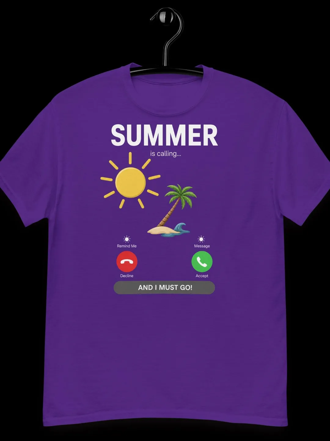 Summer Is Calling Shirt, Tropical Palm Tree Graphic Tee, Retro Beach Vibe T-shirt, Sun and Wave Minimalist Top, Vacation Mode Apparel Gift