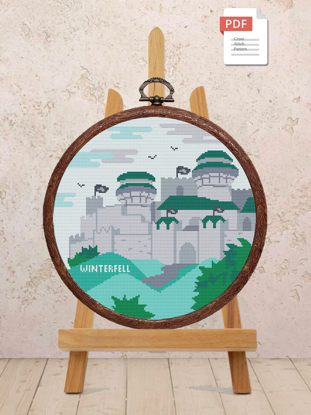 Winterfell Cross Stitch Pattern, Movies Cross Stitch Pattern, Movie Pattern, GOT Cross Stitch Pattern, TV Cross Stitch Patterns #mv002