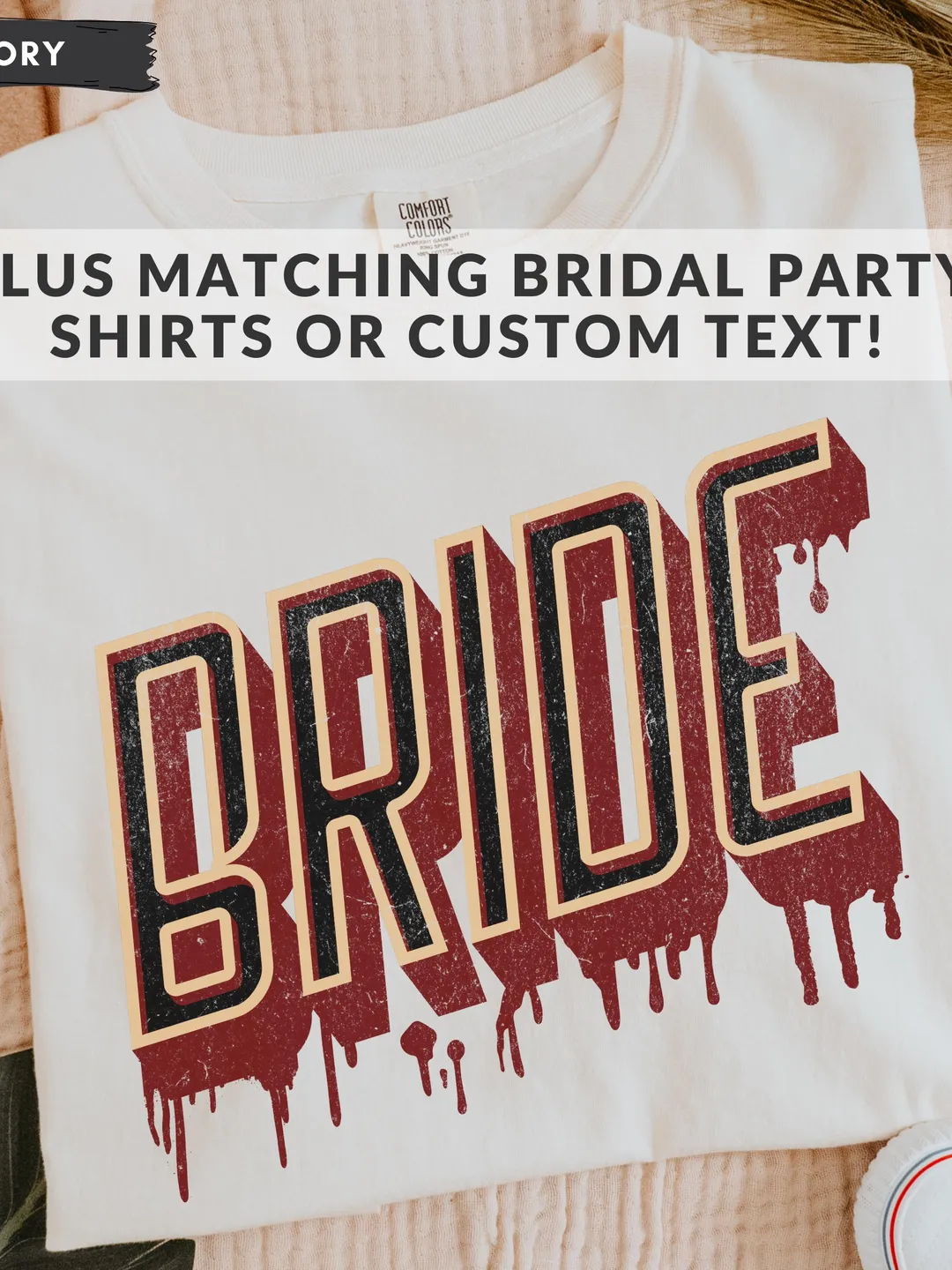 Halloween Bride and Bridesmaid Comfort Colors Shirt Spooky Bachelorette Party T Shirts Spooky Bride & Spooky Babes T-Shirt Halloween Wedding