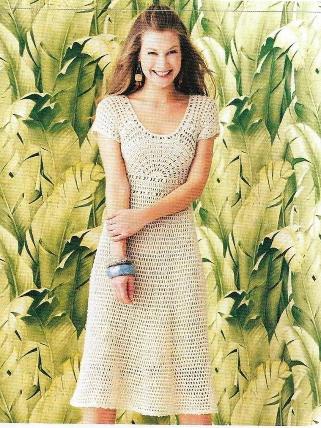 Crochet dress, vintage dress, women dress, summer dress, flower dress ,  crochet pattern pdf