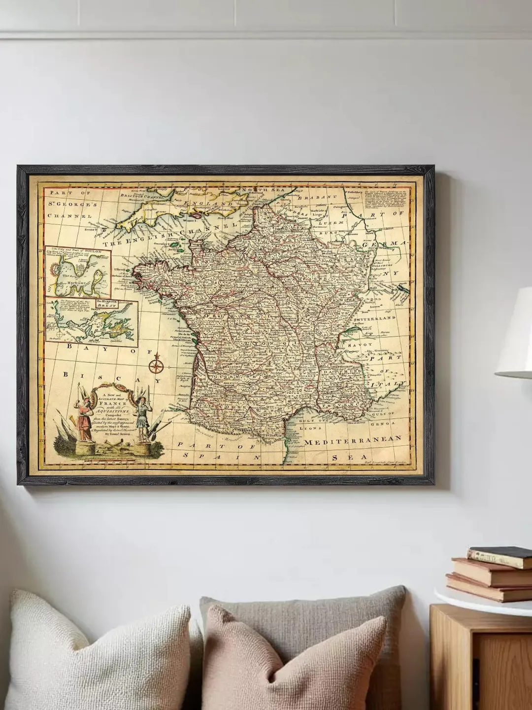 Vintage Map of France | 1747 Vintage Wall Art Print