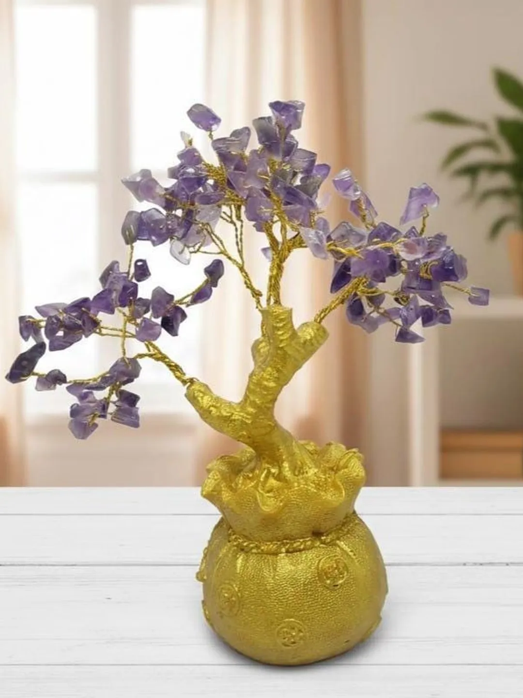 Amethyst Gemstone Bonsai Tree for Home Dcor, Healing Crystal Tree,  Positive Energy Decor, Feng Shui Gem Tree Gift Idea