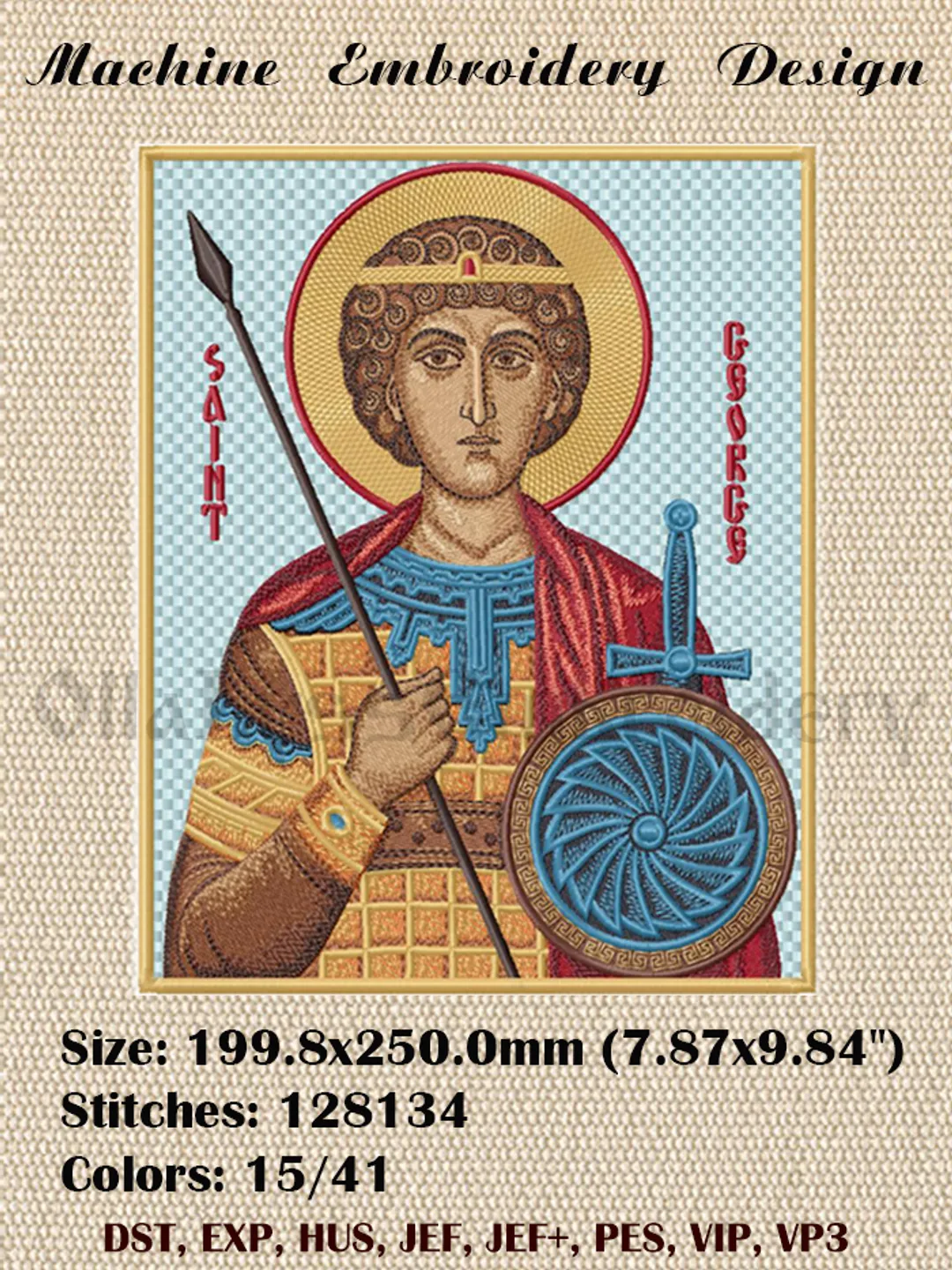St. George Designs Saint George embroidery design