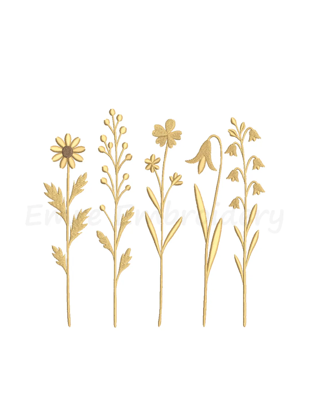 Flower Embroidery Design, Machine Embroidery Design, 5 Sizes, Instant Download