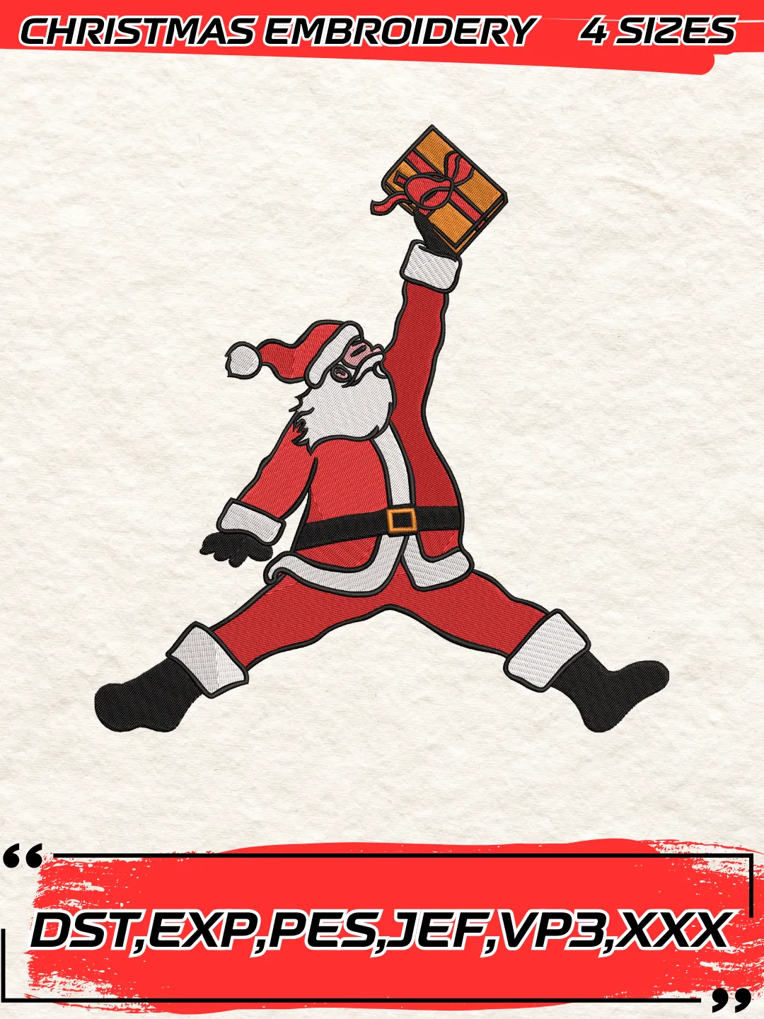 Santa Claus Christmas Embroidery Design,Christmas Embroidery Design,4 Sizes,Digital Download