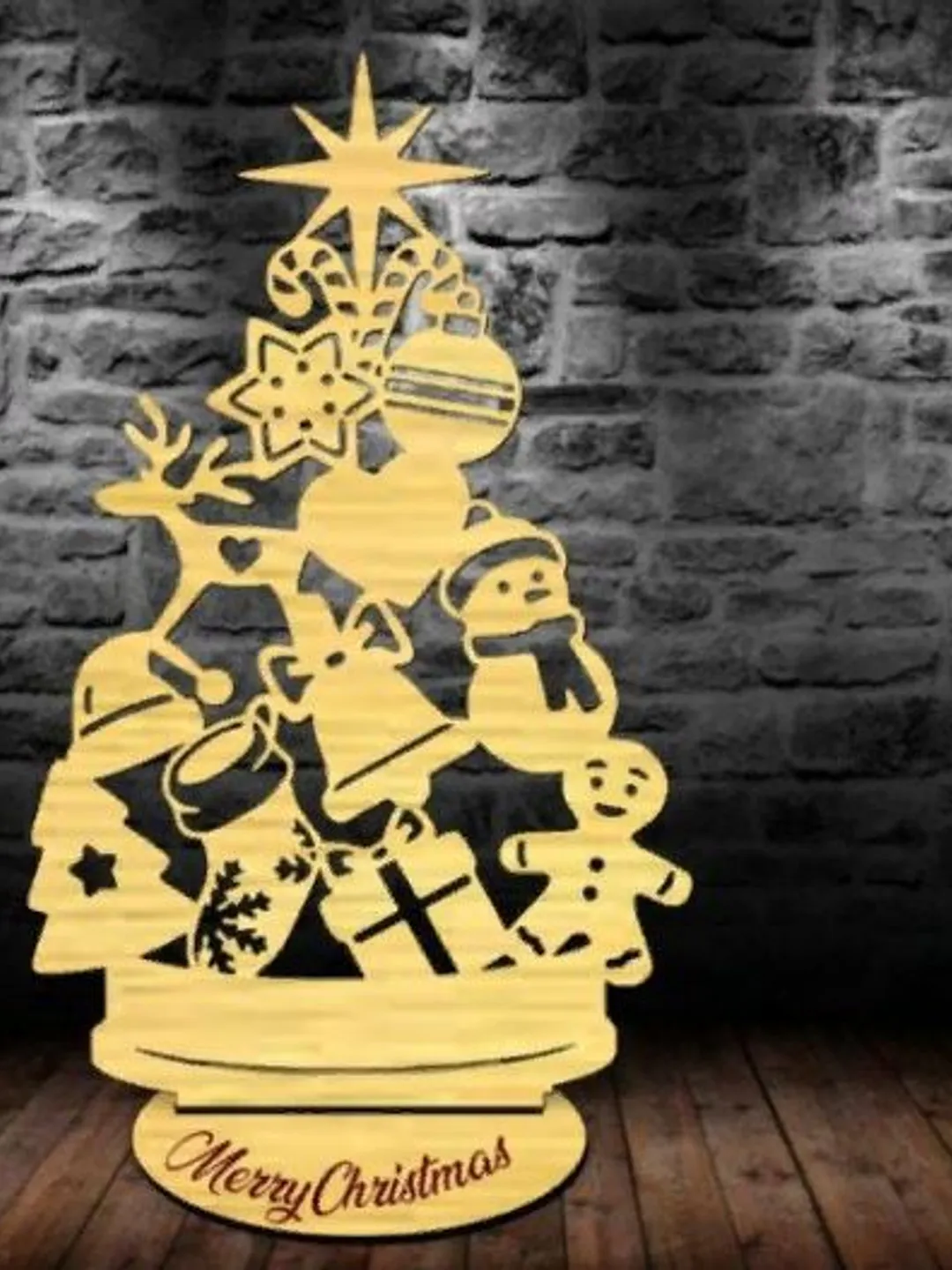 Digital Template Cnc Router Files Christmas Cnc for Wood Laser Cut Pattern