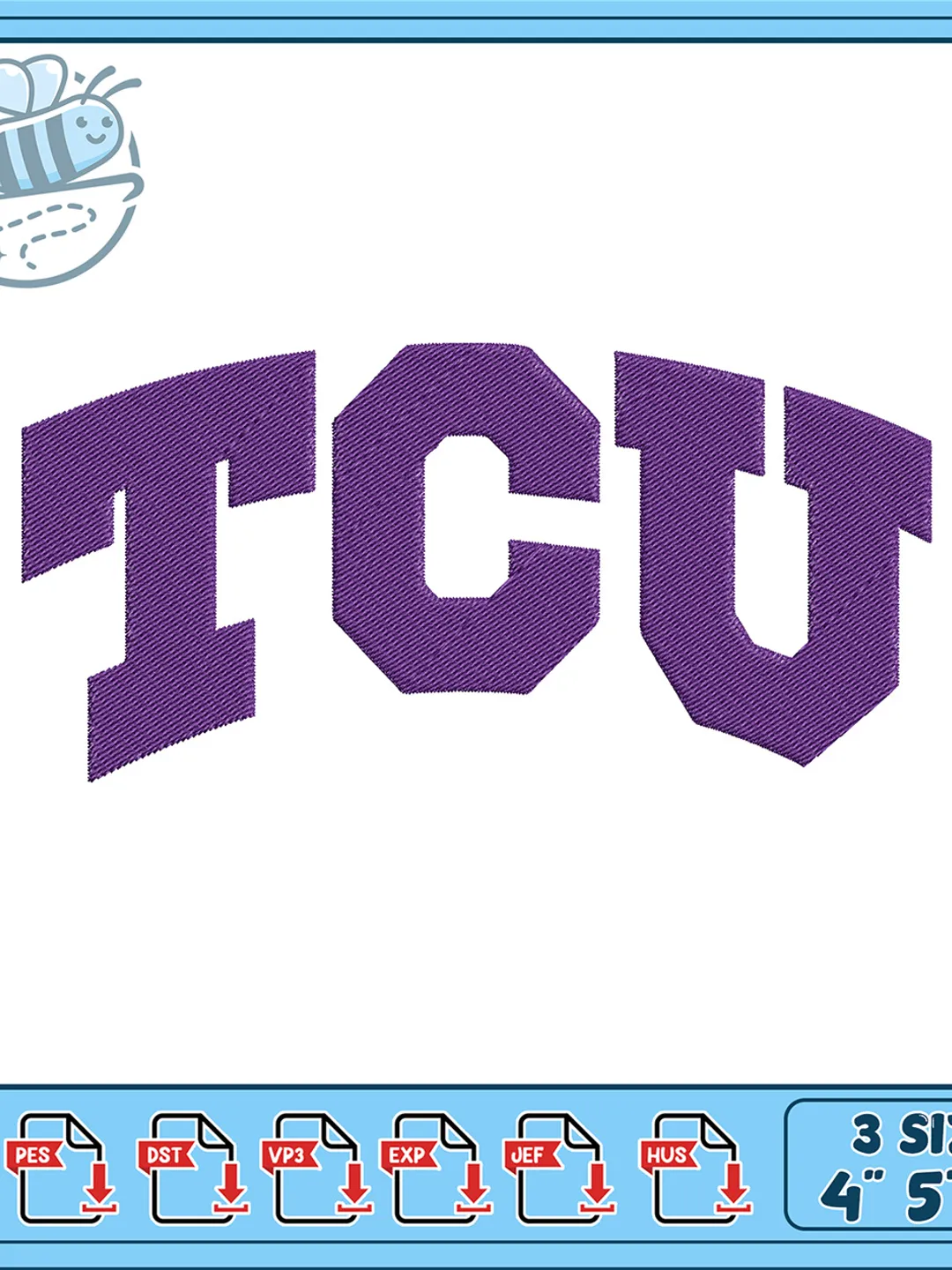 Tcu Rip Pattern TCU Horned Frogs Embroidery Design, College Logo Machine Embroidery ...