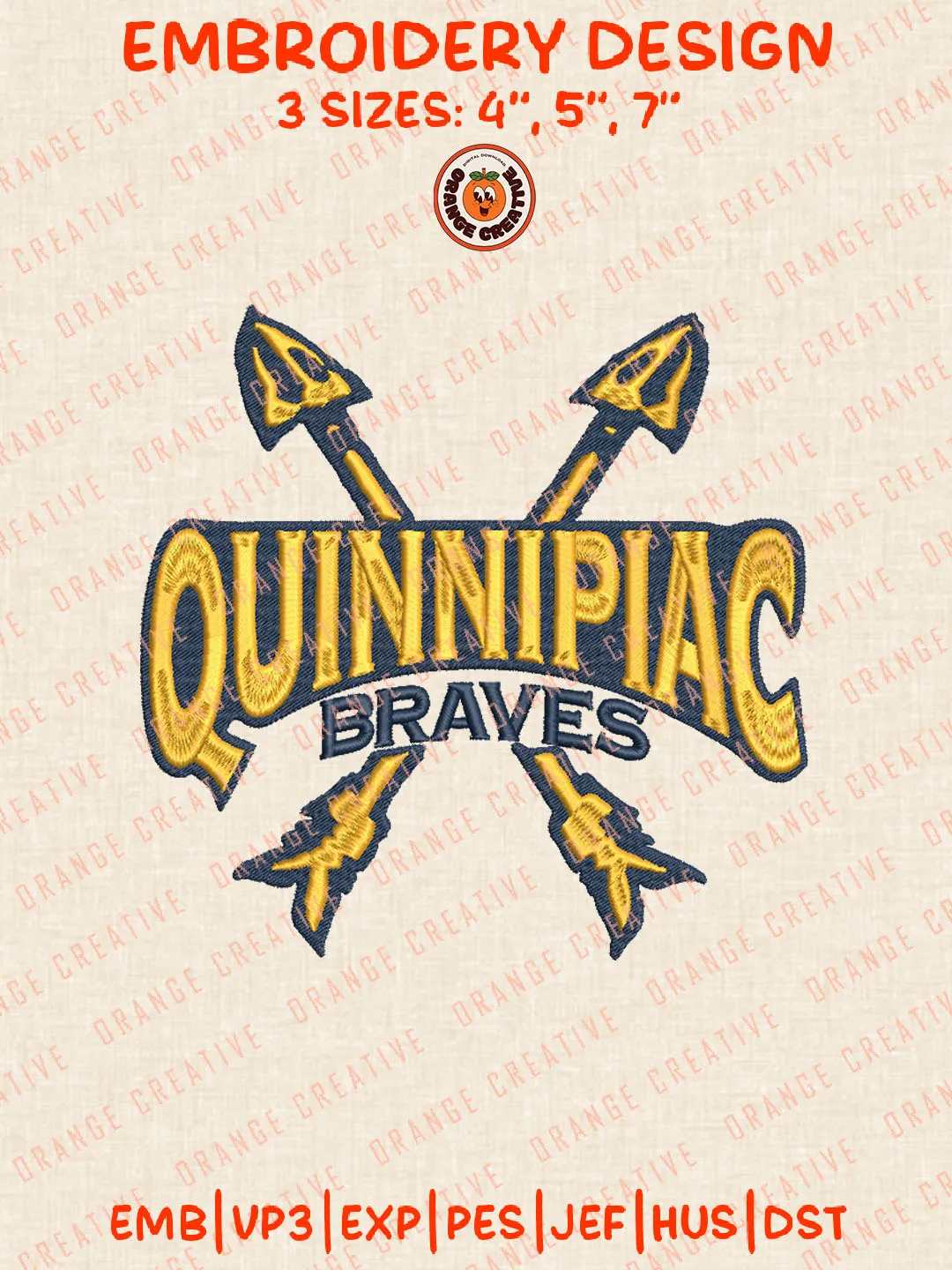 NCAA Quinnipiac Braves Logo Embroidery Files, NCAA Quinnipiac Bobcats Team Embroidery Designs, Quinnipiac Bobcats Football Team Machine Embroidery Files, NCAA Machine Embroidery, Digital Download