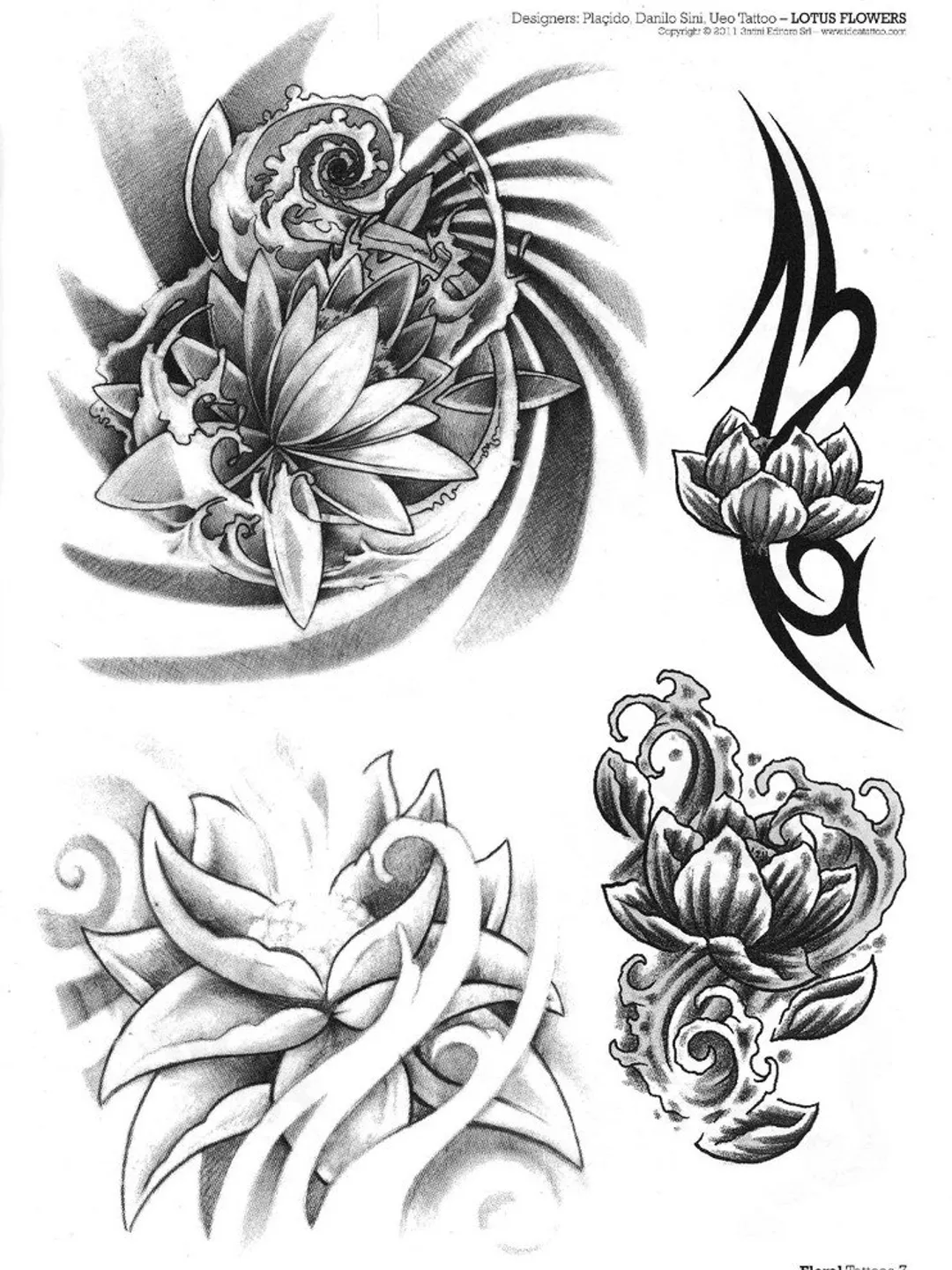 Stunning Black & White Floral Tattoo Ideas