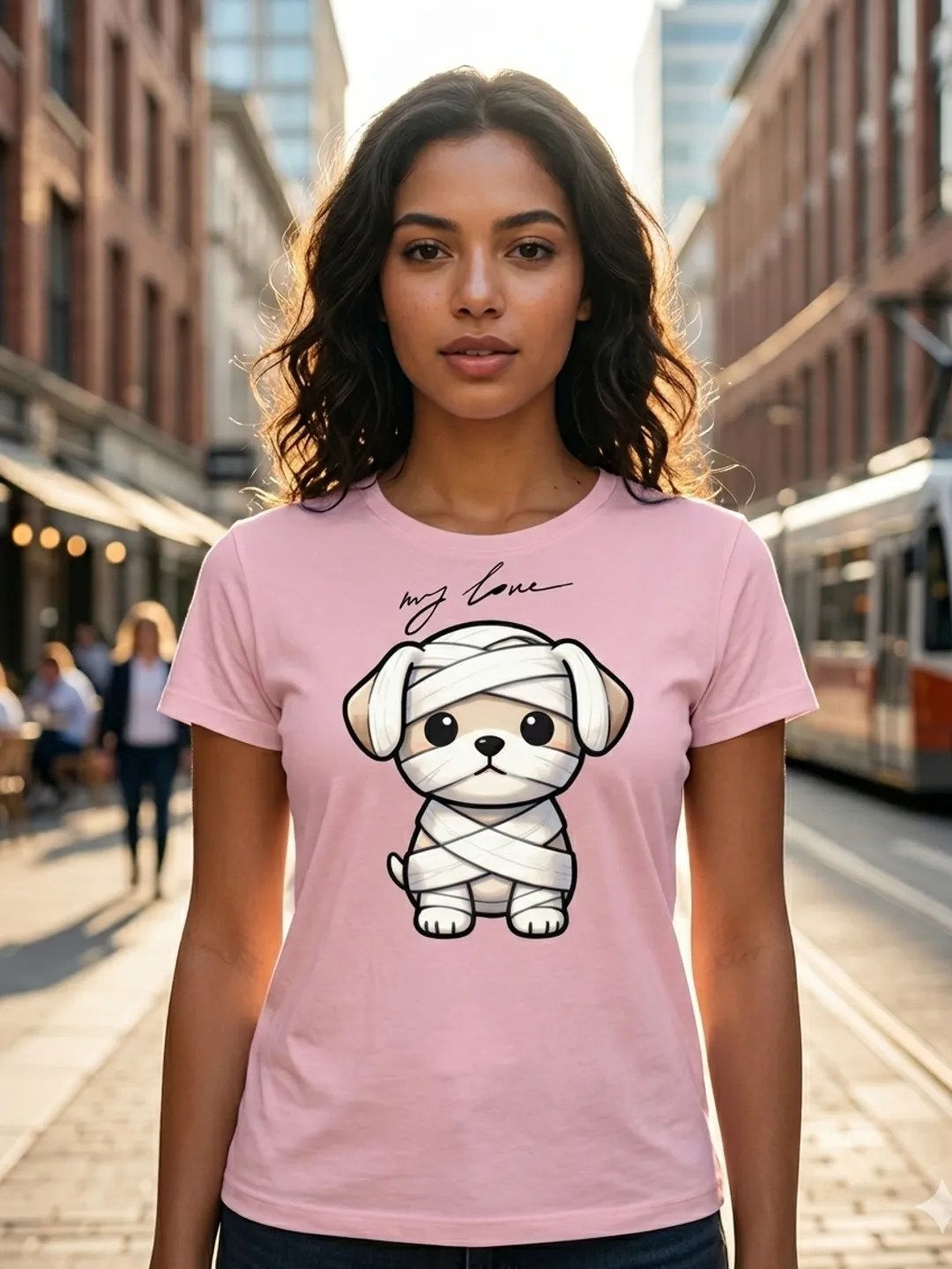 Kawaii Mummy Puppy Halloween PNG Digital Vector for Sublimation & Cricut