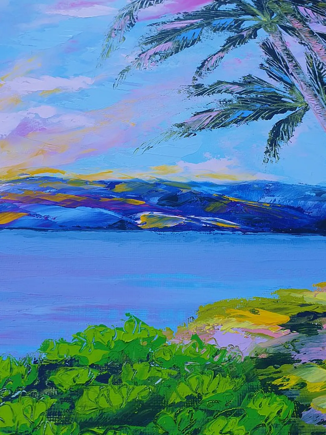 Paradise is an Original Acrylic Painting on Canvas by Leon F Ruiz — Leon F  Ruiz, image size:1080x1440