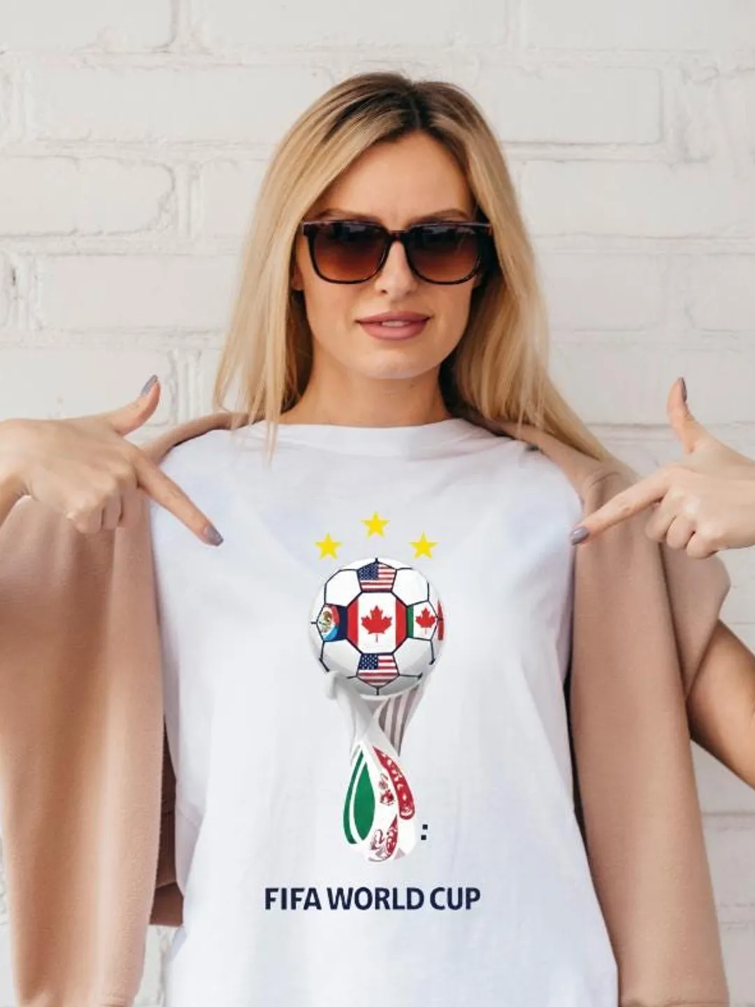 World Cup 2026 T-Shirt Design | North America Host Nations, Football Trophy PNG (Digital Download )
