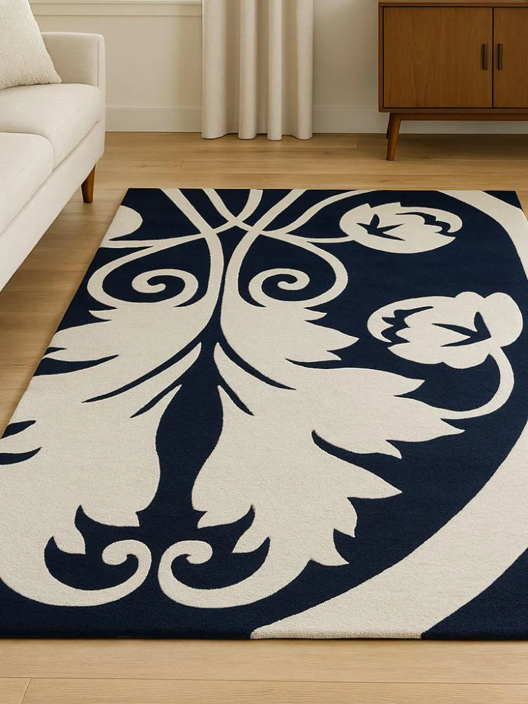 Modern Navy Rug Modern Navy Hand Tufted Wool Area Rug