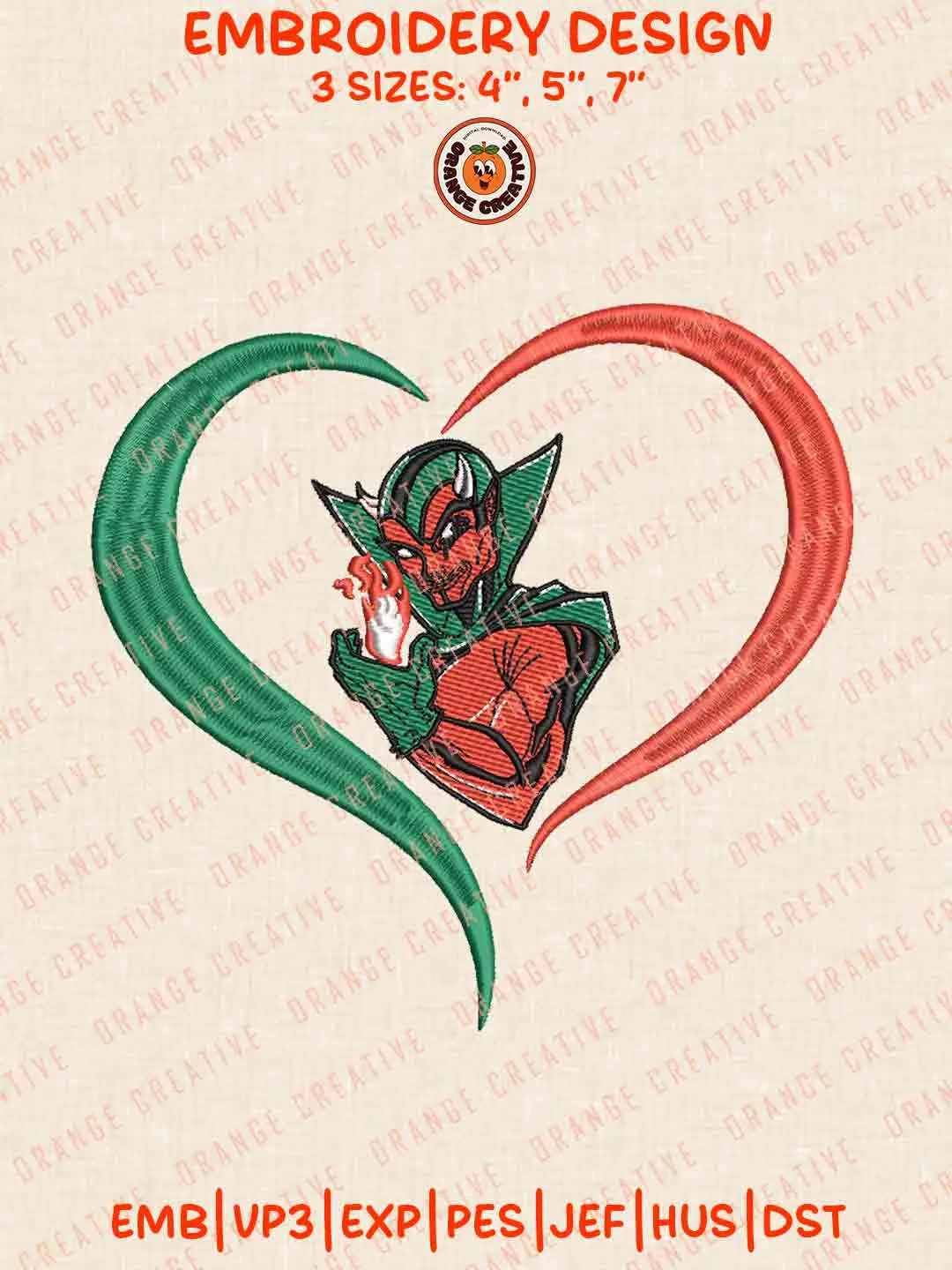 Mississippi Valley State Delta Devil Heart Embroidery Design Files, Football Logos Embroidery Designs, Sport Machine Embroidery Files, 3 Sizes, Custom Sizes, Instant Download
