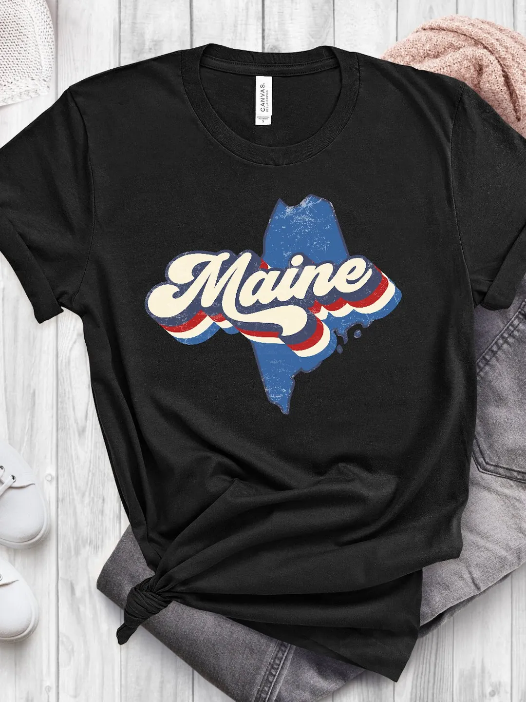 Vintage Maine State T-Shirt: Maine Pride Fan Shirt