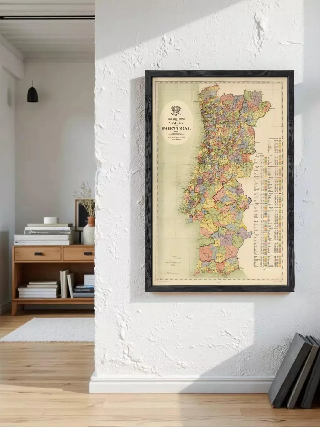 Vintage Portugal Map Print | 1912 Portuguese Wall Art