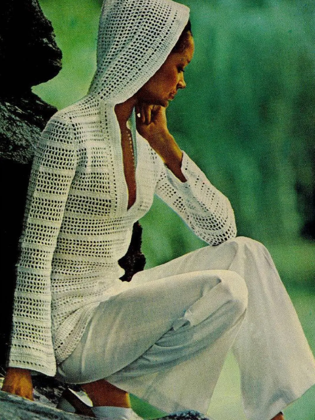 Vintage Crochet Pattern Hooded Pullover Digital Download PDF vintage-crochet-pattern-hooded-pullover-digital-download-pdf