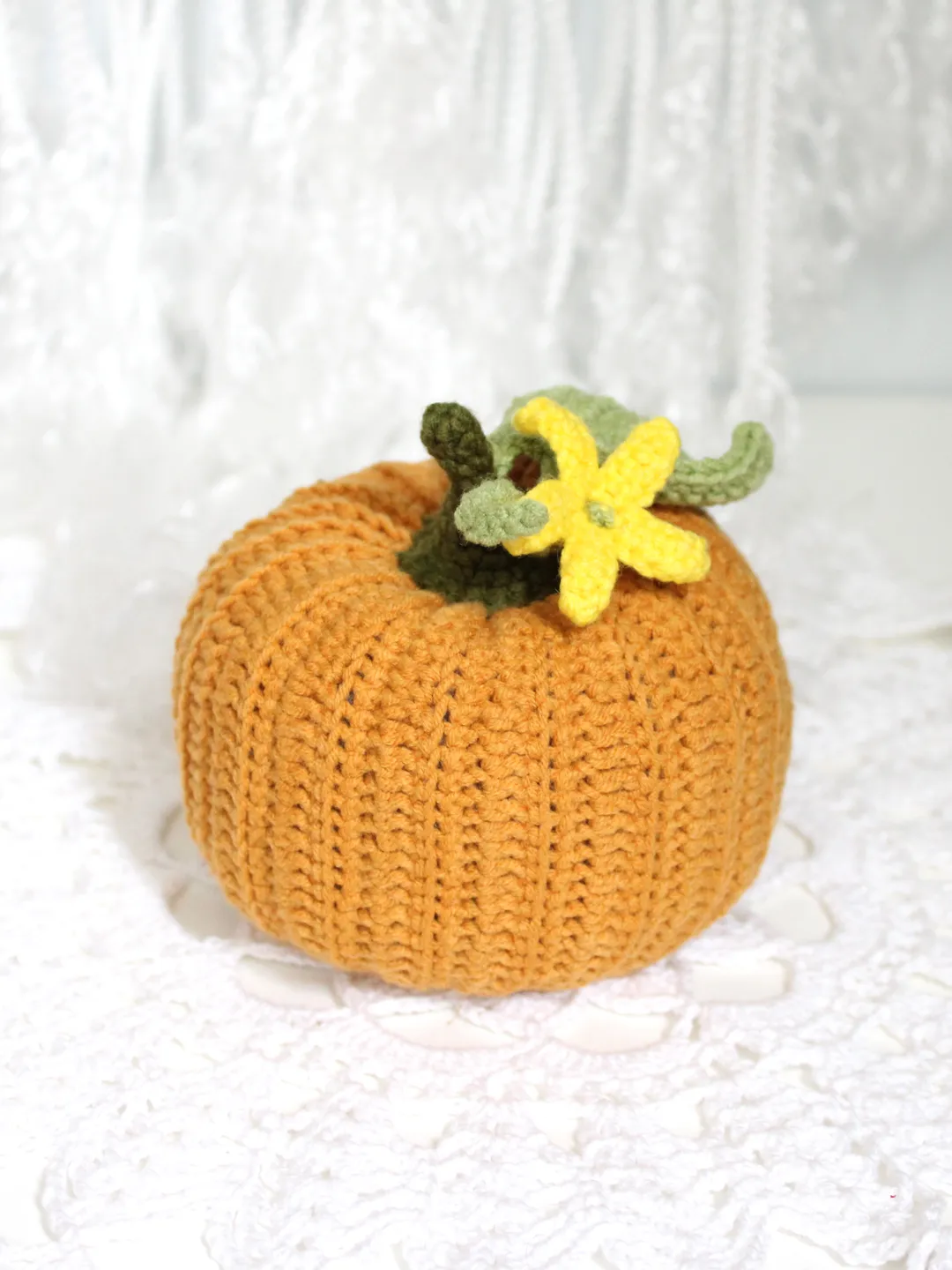 Pumpkins decor easy crochet pattern PDF in English DIY Halloween decor toy