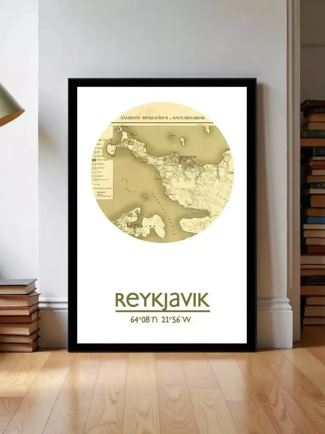 Reykjavik City Poster: Vintage Style Travel Print