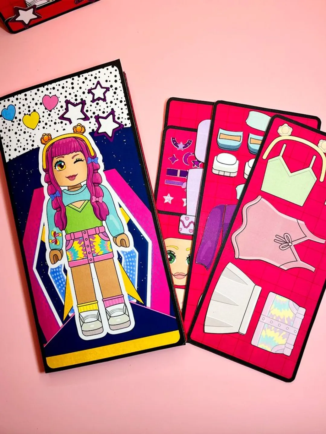 paper dolls pink dress Cute pink