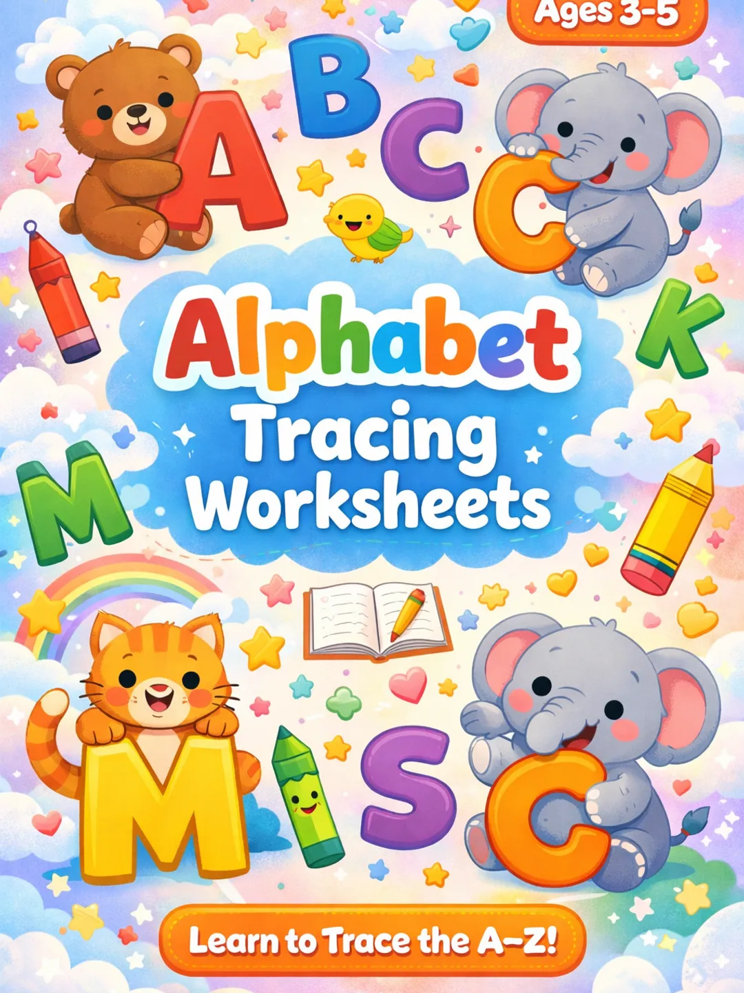 Alphabet Tracing Worksheets for Kids (A–Z Printable PDF)