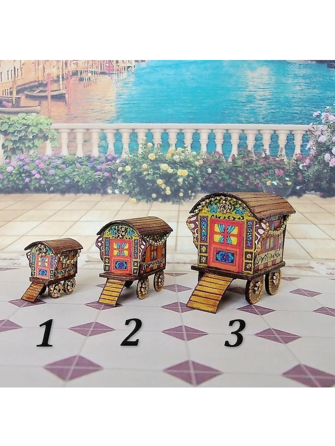 Gypsy wagon. Toy for a doll .1:12 scale.