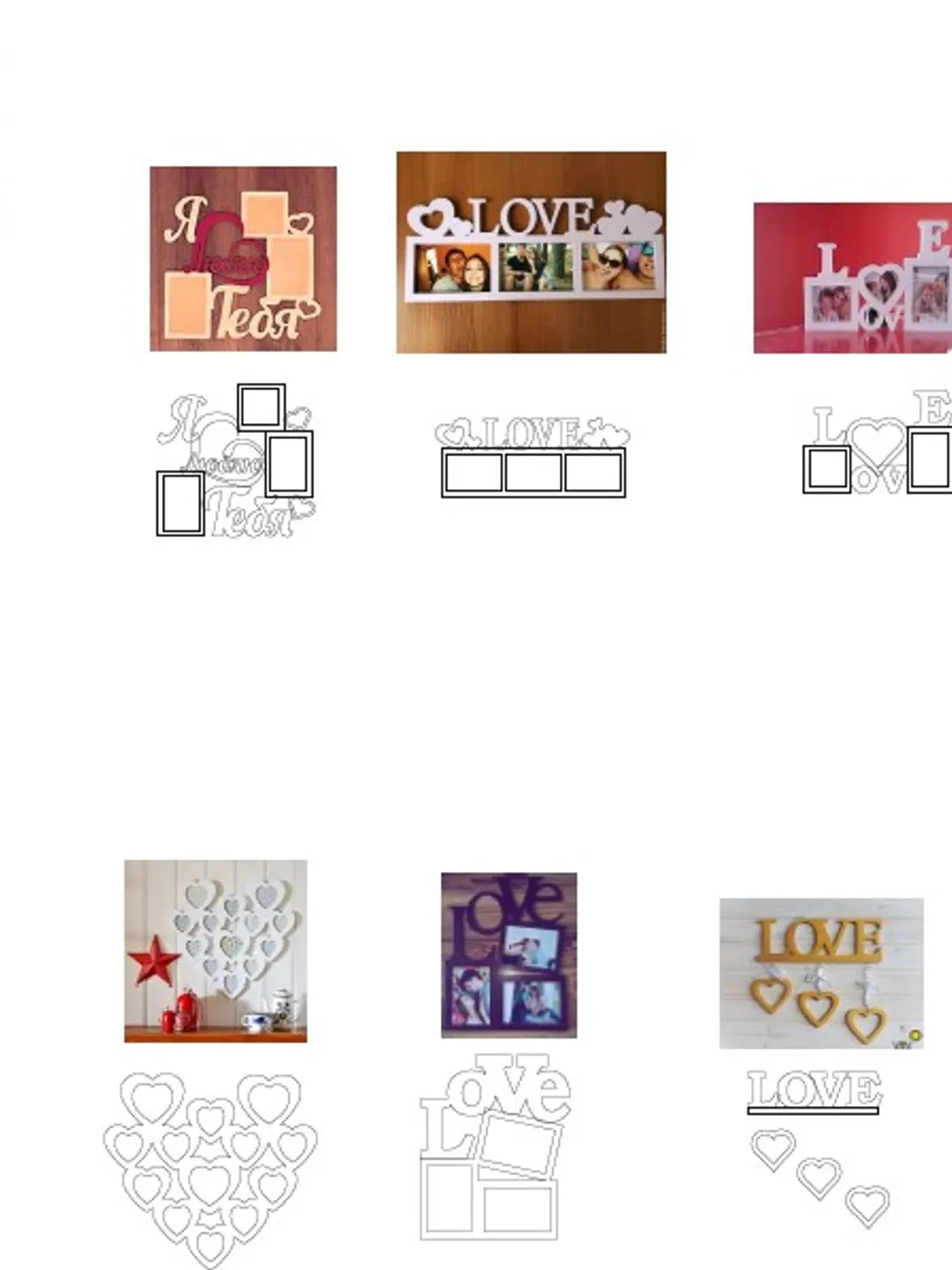 Digital Template Cnc Router Files Cnc 10 Types of Photo Frames Files for Wood Laser Cut Pattern