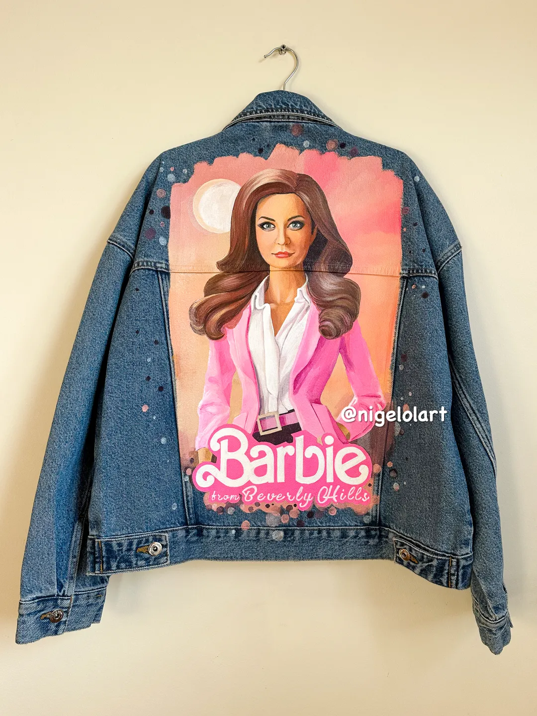 Painted denim jacket
Custom denim jackets Personalized jean jackets Oversized jean jacket gift for her portrait painted art portraits paint on photo