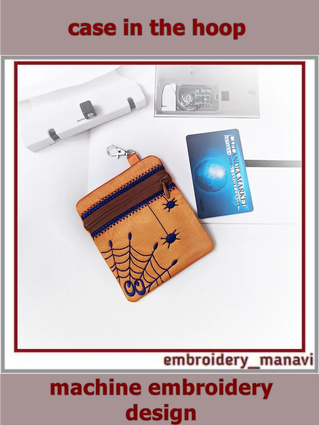 In The Hoop Design cardholder case wallet ITH from Embroidery Manavi 05