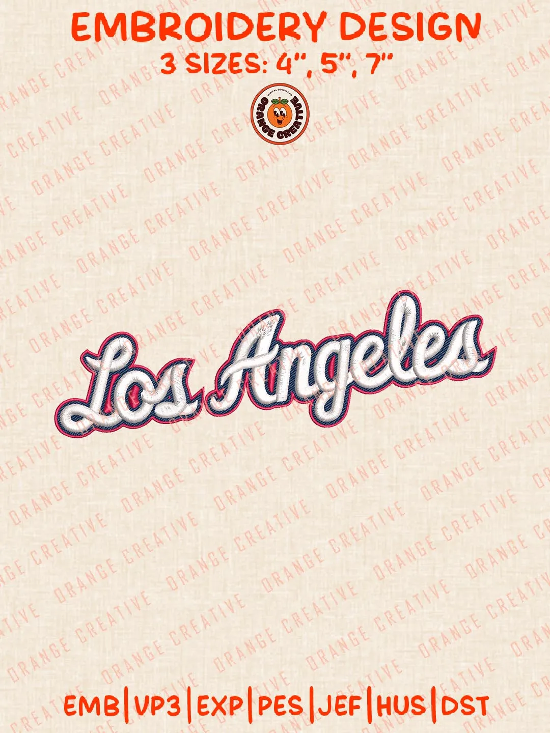 NBA Los Angles Text Logos Embroidery Designs, NBA LA Clippers Team Logo Embroidery Files, Machine Embroidery Design File, 4 Sizes, Custom Size, Digital Download